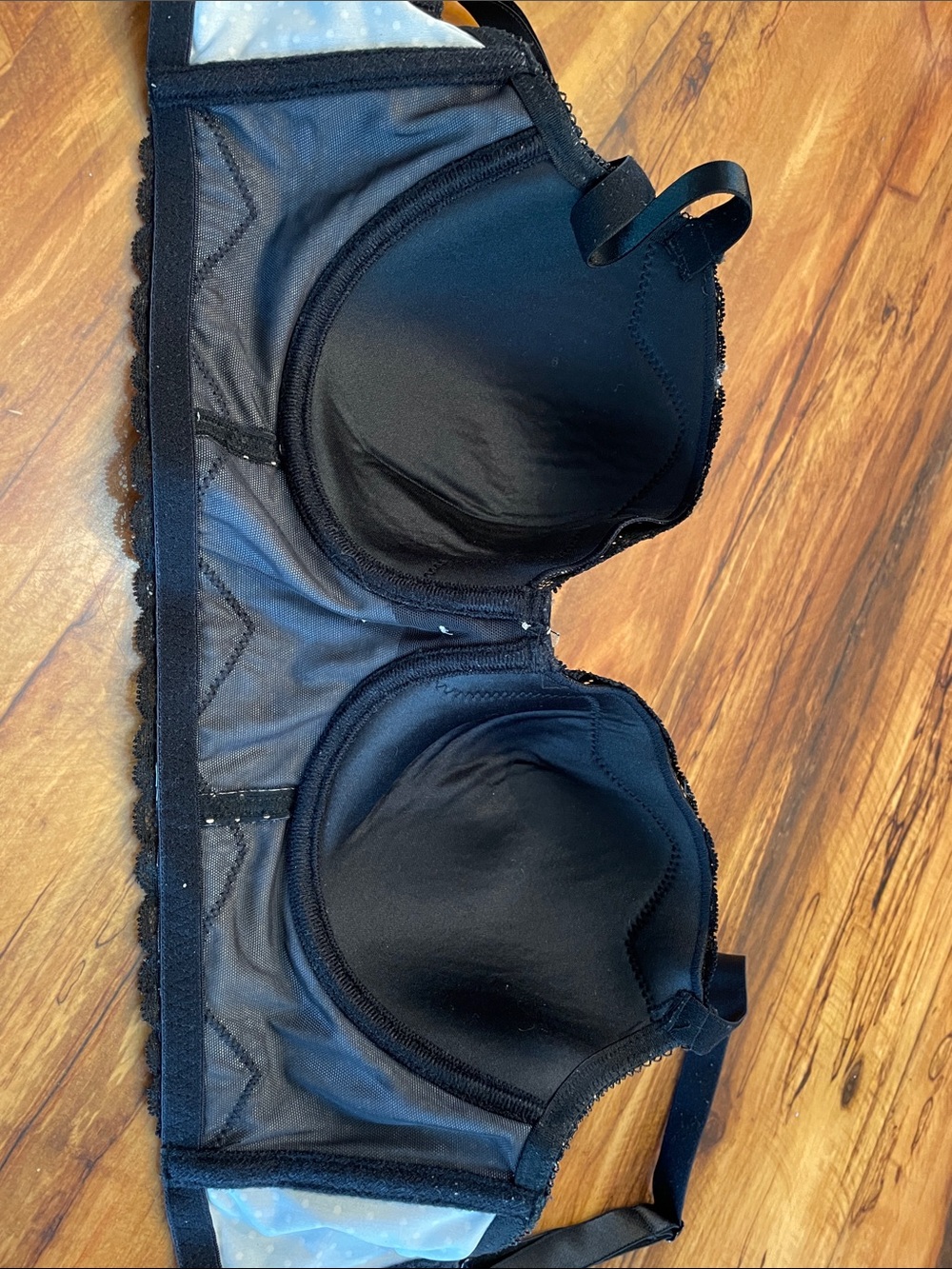 Two Boutique 34D Bras Black Polka Dot Longline Bra & Nude T-Shirt Bra EUC! - Picture 6 of 13